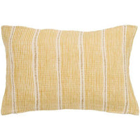 Ib Laursen, Pude off white m/mustard stribemønster