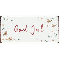 Ib Laursen, Metalskilt, God Jul-Ib Laursen-Minlillebutik.dk
