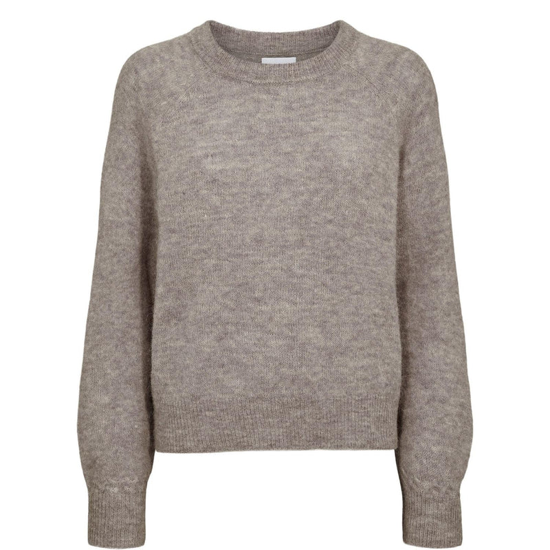 Nümph, Nuriette Pullover, Taupe Grey-Nümph-Minlillebutik.dk