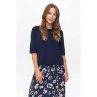 Nümph, Nukally SS Pullover, Dark Sapphire-Nümph-Minlillebutik.dk