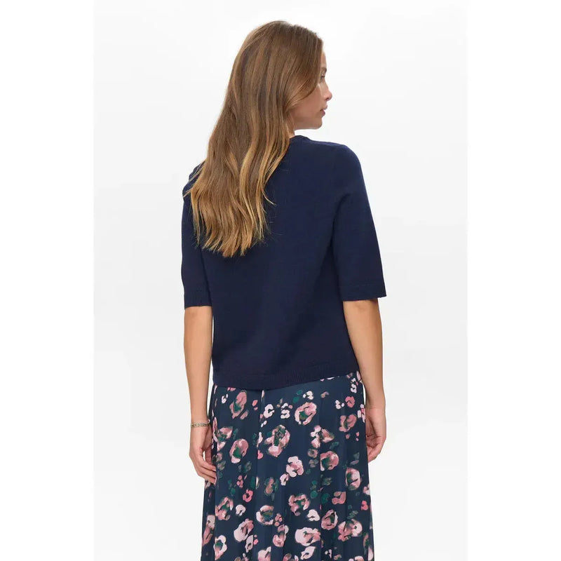 Nümph, Nukally SS Pullover, Dark Sapphire-Nümph-Minlillebutik.dk