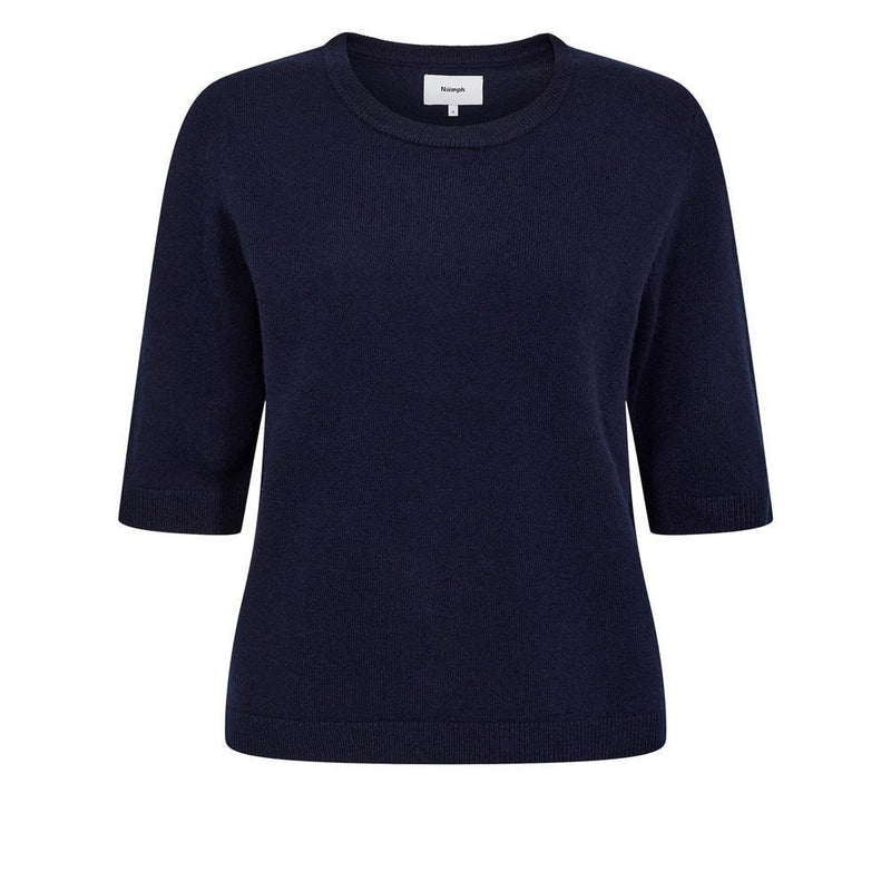 Nümph, Nukally SS Pullover, Dark Sapphire-Nümph-Minlillebutik.dk