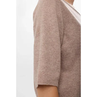 Nümph, Nukally SS Pullover, Taupe Grey-Nümph-Minlillebutik.dk