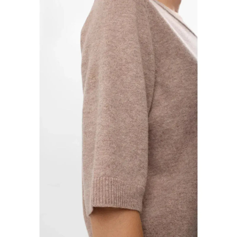 Nümph, Nukally SS Pullover, Taupe Grey-Nümph-Minlillebutik.dk