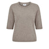 Nümph, Nukally SS Pullover, Taupe Grey-Nümph-Minlillebutik.dk