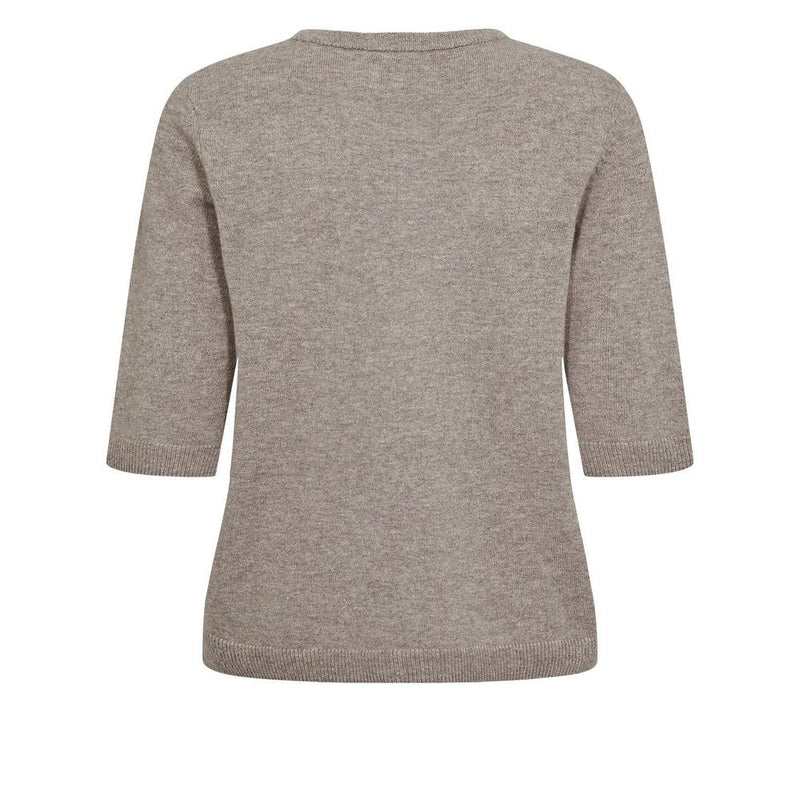 Nümph, Nukally SS Pullover, Taupe Grey-Nümph-Minlillebutik.dk