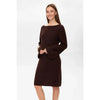 Nümph, Nuriette Boatneck dress, Black Coffee-Nümph-Minlillebutik.dk