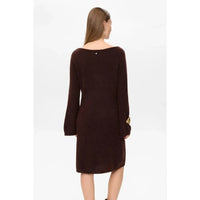 Nümph, Nuriette Boatneck dress, Black Coffee-Nümph-Minlillebutik.dk