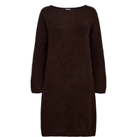 Nümph, Nuriette Boatneck dress, Black Coffee-Nümph-Minlillebutik.dk