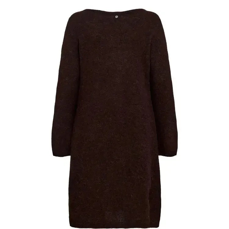 Nümph, Nuriette Boatneck dress, Black Coffee-Nümph-Minlillebutik.dk