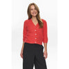 Nümph, Nusuri Brushed SS Cardigan, Fiery Red-Nümph-Minlillebutik.dk