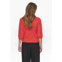 Nümph, Nusuri Brushed SS Cardigan, Fiery Red-Nümph-Minlillebutik.dk