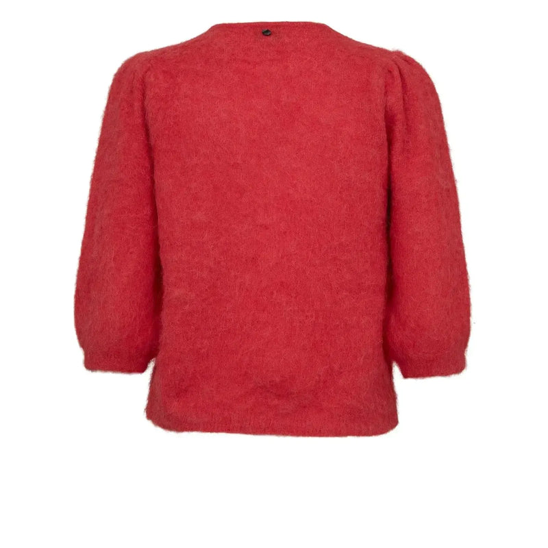 Nümph, Nusuri Brushed SS Cardigan, Fiery Red-Nümph-Minlillebutik.dk