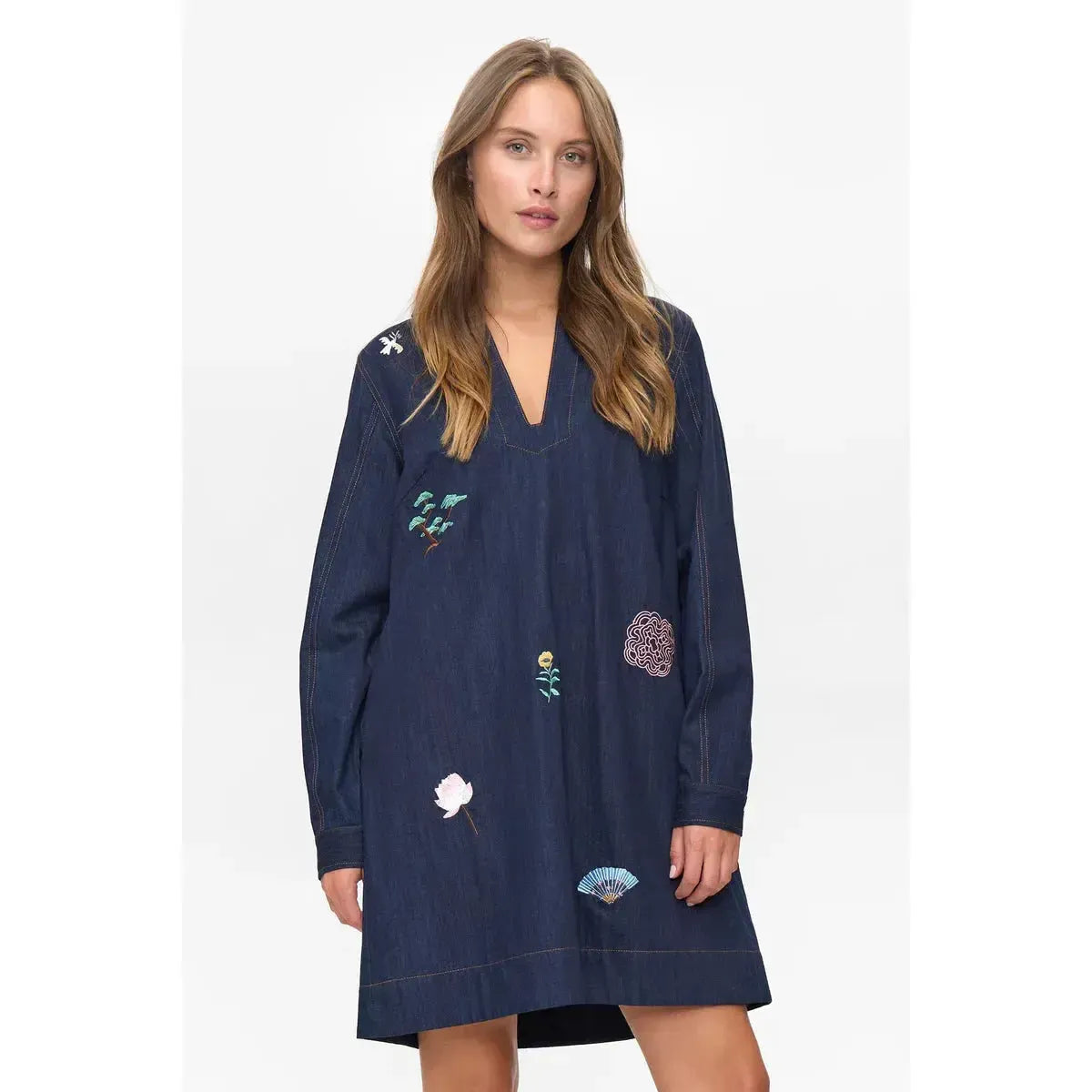 Nümph, Nuchiku Dress, Dark Blue denim-Nümph-Minlillebutik.dk