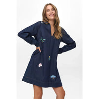 Nümph, Nuchiku Dress, Dark Blue denim-Nümph-Minlillebutik.dk