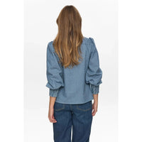 Nümph, Nuemilie Shirt, Medium Blue Denim-Nümph-Minlillebutik.dk