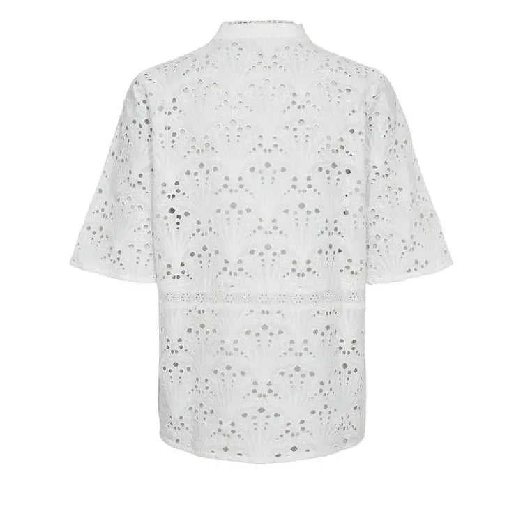 Nümph, Numaya SS Blouse, Bright White-Nümph-Minlillebutik.dk