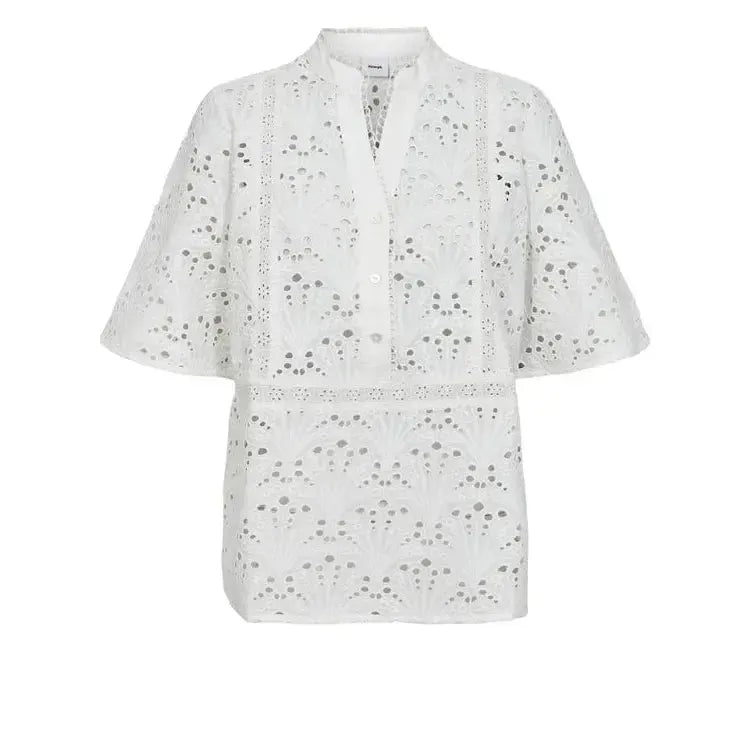 Nümph, Numaya SS Blouse, Bright White-Nümph-Minlillebutik.dk