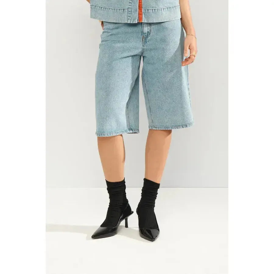 Nümph, Numalaga Shorts, Light Blue Denim-Nümph-Minlillebutik.dk