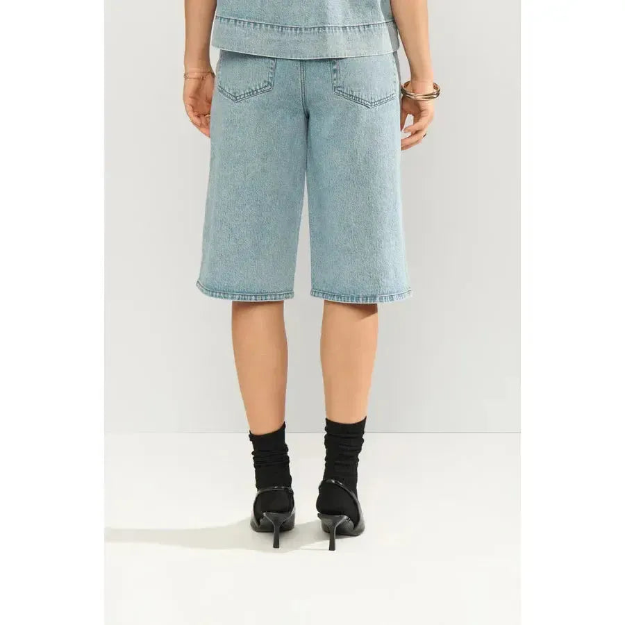 Nümph, Numalaga Shorts, Light Blue Denim-Nümph-Minlillebutik.dk