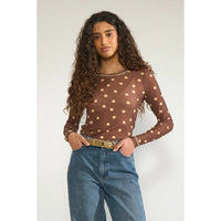 Nümph, Nusine Mesh Blouse, Sahara Sun-Nümph-Minlillebutik.dk