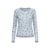 Nümph, Nusine Mesh Blouse, Floaty Blue-Nümph-Minlillebutik.dk