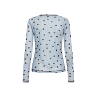 Nümph, Nusine Mesh Blouse, Floaty Blue-Nümph-Minlillebutik.dk