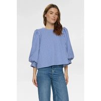 Nümph, Nulucia Blouse, Beacoup Blue-Nümph-Minlillebutik.dk