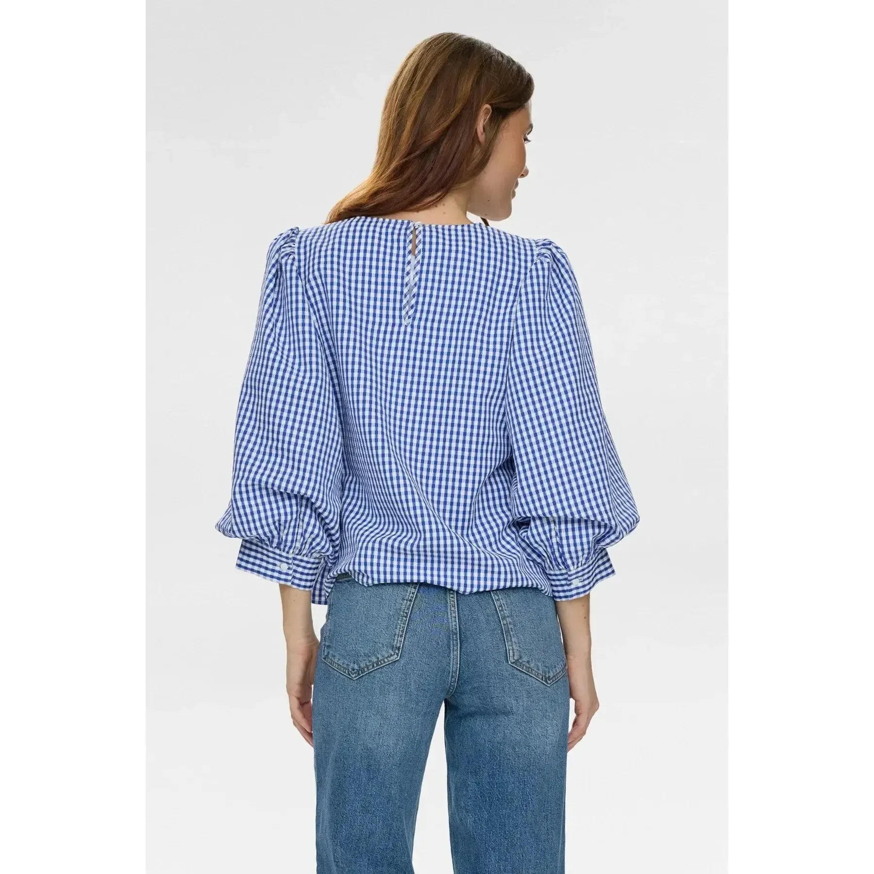 Nümph, Nulucia Blouse, Beacoup Blue-Nümph-Minlillebutik.dk