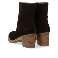 Angulus, Støvlet på blokhæl med lynlås, Dark Brown