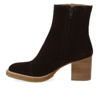 Angulus, Støvlet på blokhæl med lynlås, Dark Brown