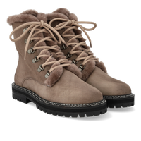 Angulus, Lace-up Støvle Med Uldfoer, Taupe-Angulus-Minlillebutik.dk