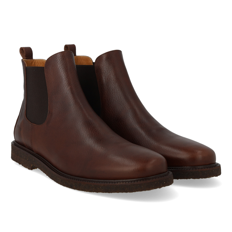 Angulus, Chelsea Støvle Med Elastik, Dark Brown-Angulus-Minlillebutik.dk