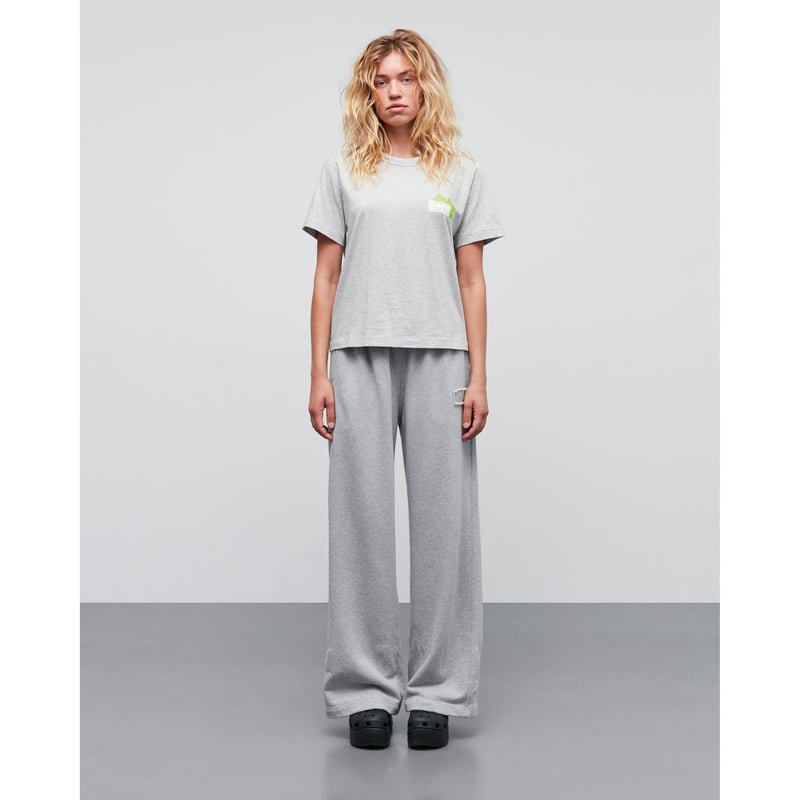 Mads Nørgaard, Single Organic Grace Tee, Mid Grey Melange-Mads Nørgaard - Dame-Minlillebutik.dk