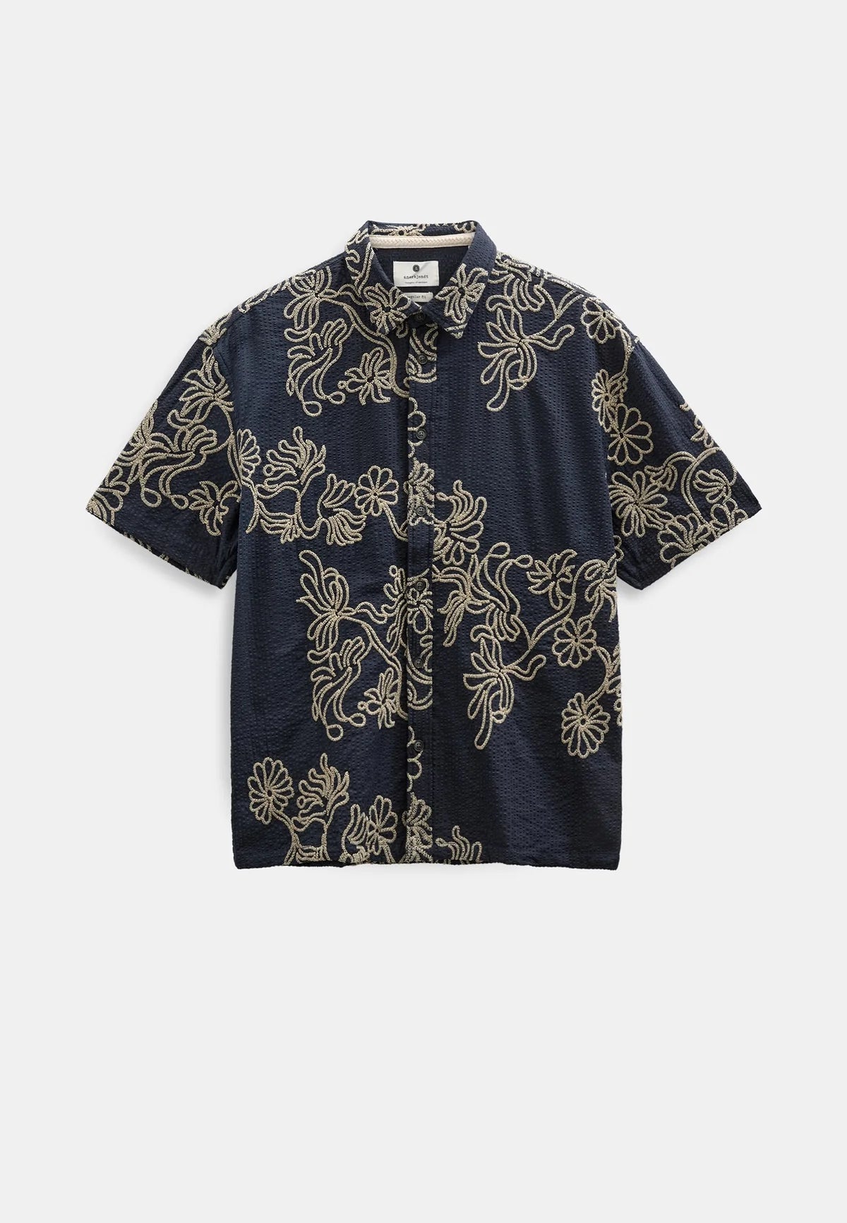 Anerkjendt, Otto EMB SS Shirt, Sky Captain
