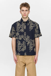 Anerkjendt, Otto EMB SS Shirt, Sky Captain