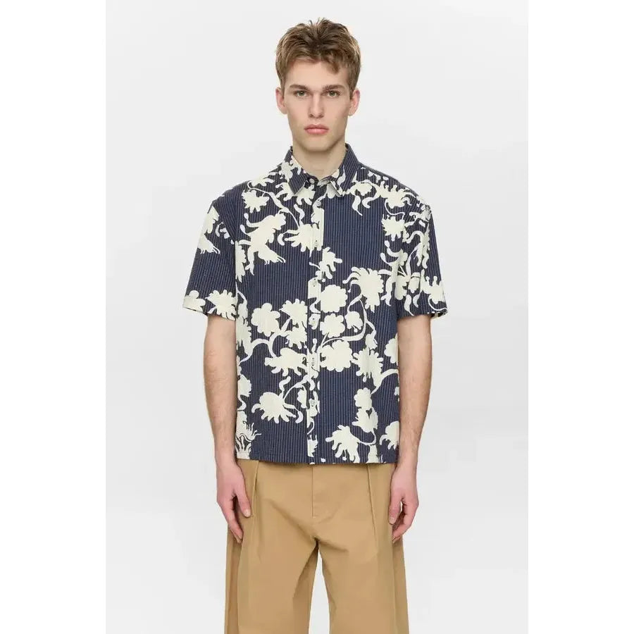 Anerkjendt, Otto AOP SS Shirt, Sky Captain-Anerkjendt-Minlillebutik.dk