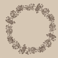 Ib Laursen, Serviet, Krans af skærmblomst-Ib Laursen-Minlillebutik.dk