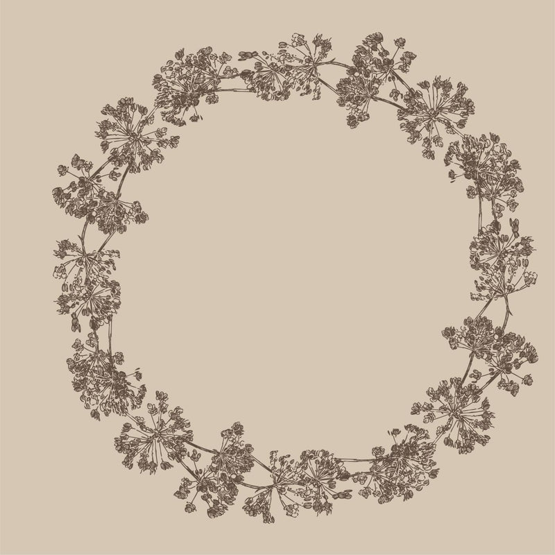 Ib Laursen, Serviet, Krans af skærmblomst-Ib Laursen-Minlillebutik.dk