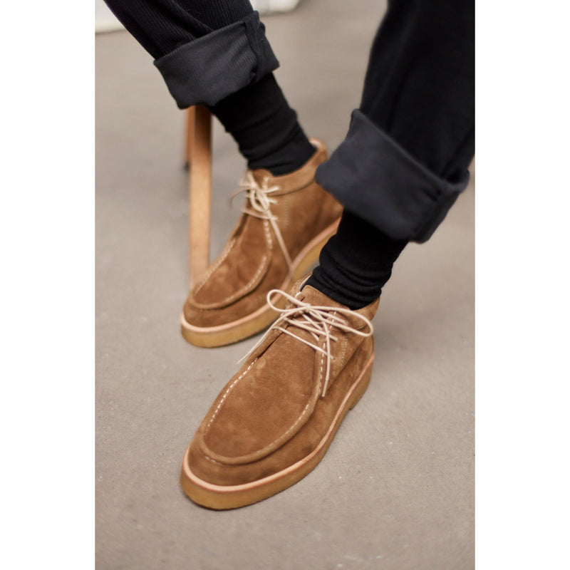 Angulus, Langskaftet Snørestøvle, Mustard-Angulus-Minlillebutik.dk