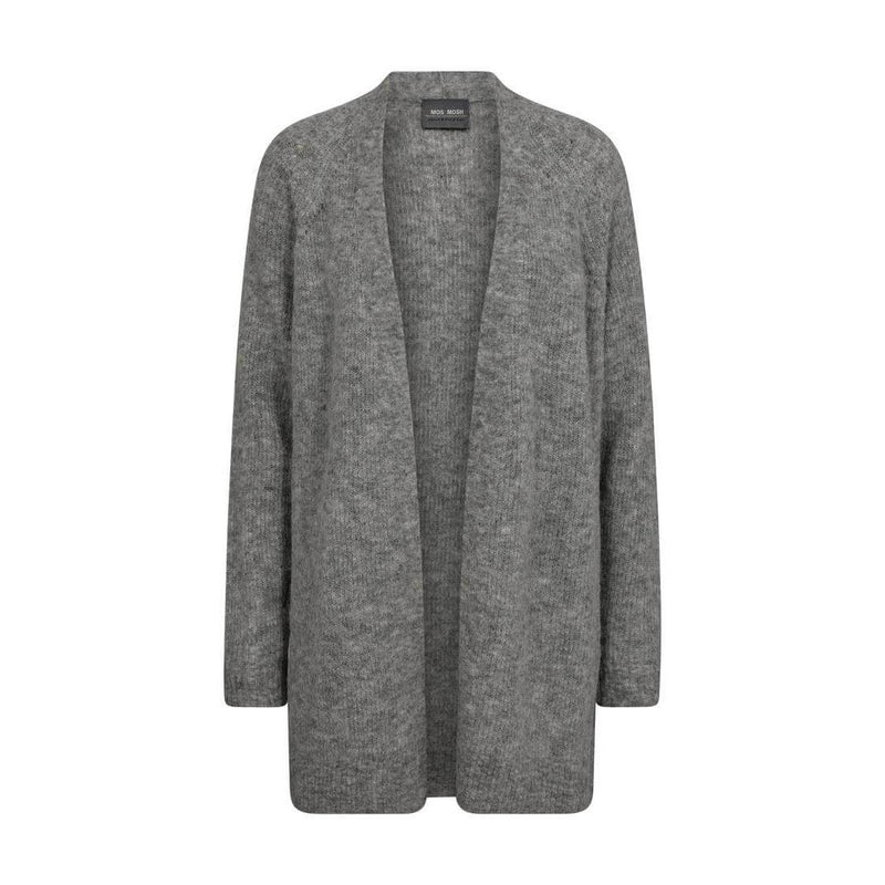 Mos Mosh MMThora Long Cardigan, Grey Melange-Mos Mosh-Minlillebutik.dk