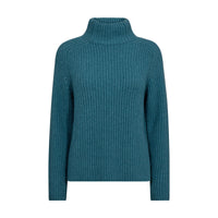 Mos Mosh, MMThyra Highneck Knit, Storm Blue-Mos Mosh-Minlillebutik.dk