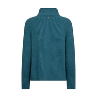 Mos Mosh, MMThyra Highneck Knit, Storm Blue-Mos Mosh-Minlillebutik.dk