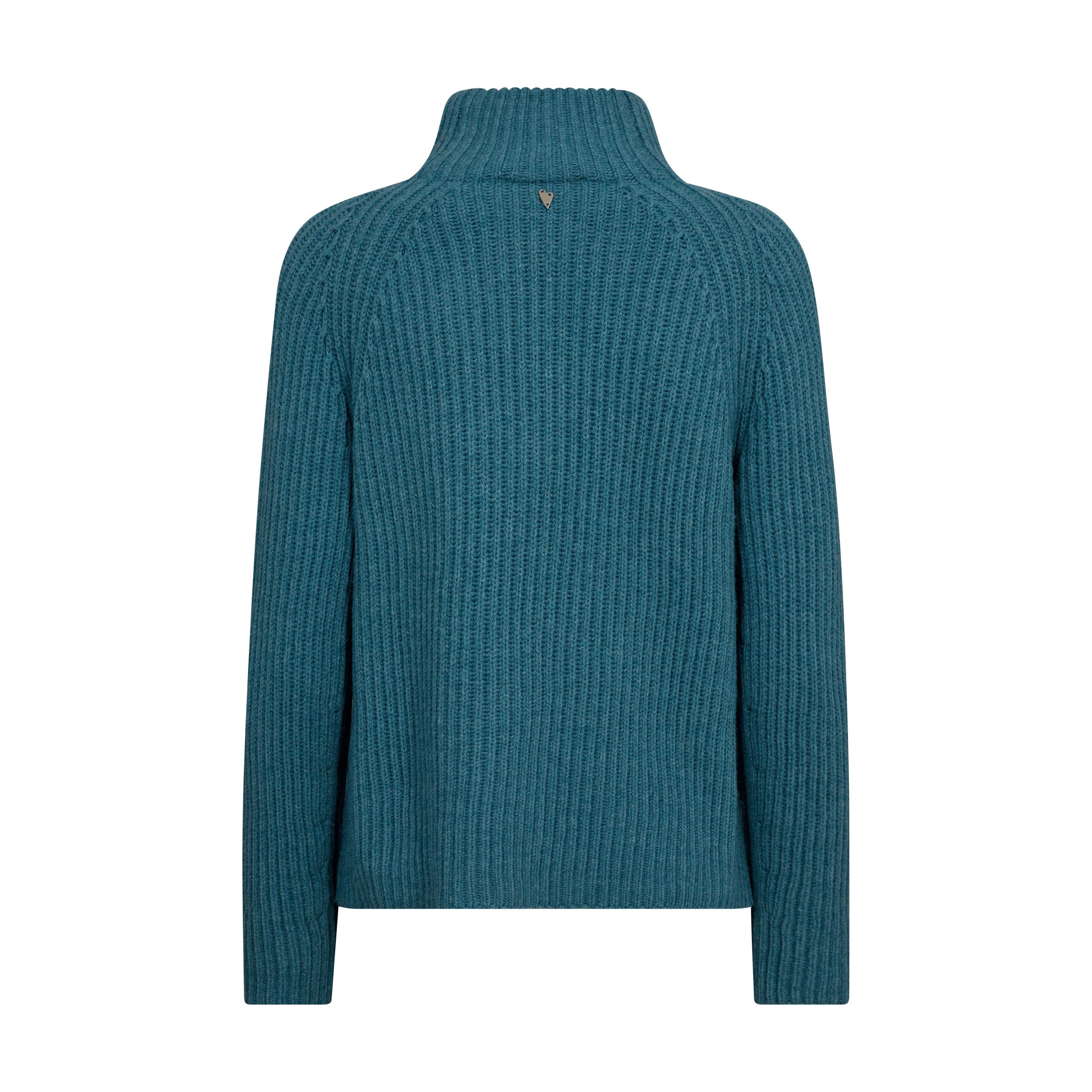 Mos Mosh, MMThyra Highneck Knit, Storm Blue-Mos Mosh-Minlillebutik.dk
