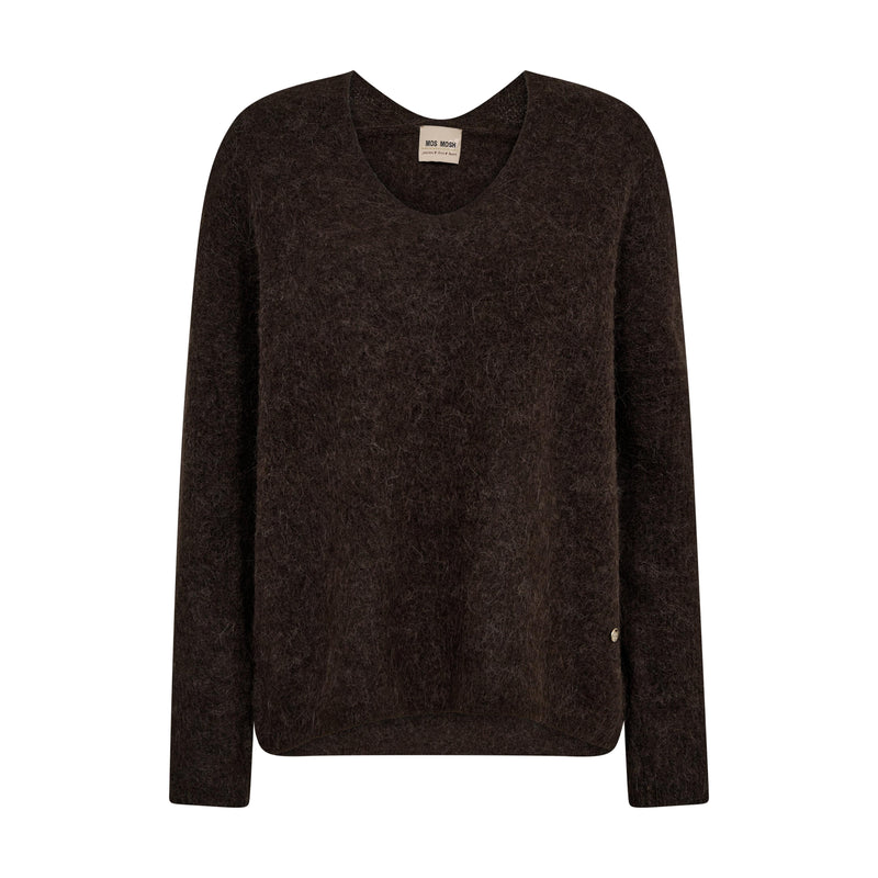 Mos Mosh, MMThora V-Neck Knit, Delicioso-Mos Mosh-Minlillebutik.dk