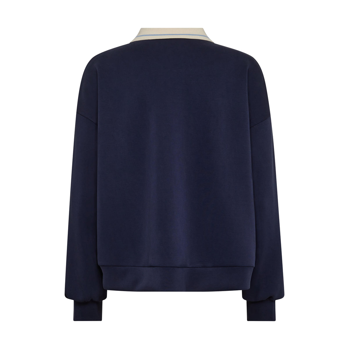 Mos Mosh, MMVada Polo Sweatshirt, Maritime Blue-Mos Mosh-Minlillebutik.dk
