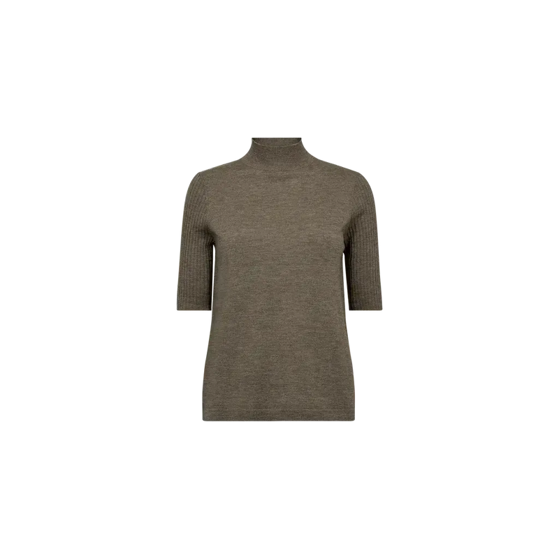Mos Mosh, Relena Turtleneck SS Knit, Falcon-Mos Mosh-Minlillebutik.dk