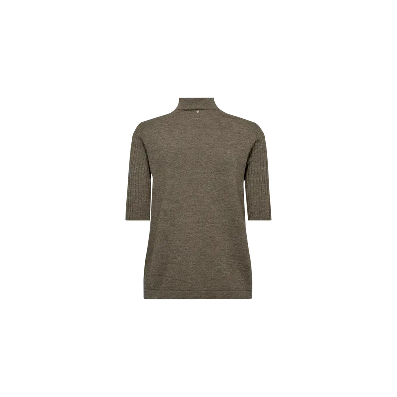 Mos Mosh, Relena Turtleneck SS Knit, Falcon-Mos Mosh-Minlillebutik.dk