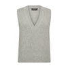 Mos Mosh, MMZhara Thyra Knit Vest, Light Grey Melange-Mos Mosh-Minlillebutik.dk