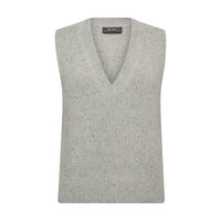 Mos Mosh, MMZhara Thyra Knit Vest, Light Grey Melange-Mos Mosh-Minlillebutik.dk